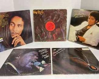 2 Barry White Records, Bob Marley, Marvin Gaye, Michael Jackson