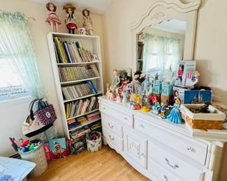 Bedroom set, Shirley Temple dolls, Disney, and tons Little Golden book collection