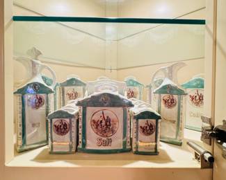 Vintage pearl white canister set