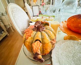 Pumpkin soup serving bowl