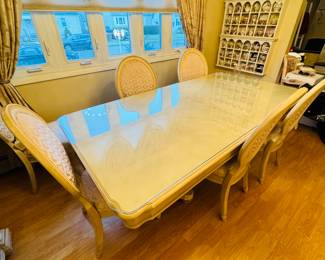 Beautiful 6 chair dining set with china cabinet and buffet