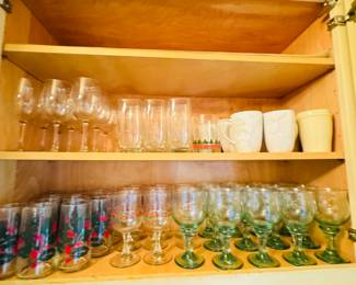 Vintage Christmas glassware 