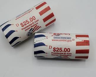 2 Rolls Presidential Dollars -- Denver Mint -- BU
