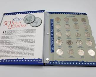 State Quarter Set -- 100 Quarters in Custom Folder
