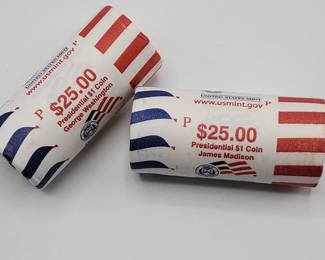 2 Rolls Presidential Dollars -- Philadelphia Mint -- BU
