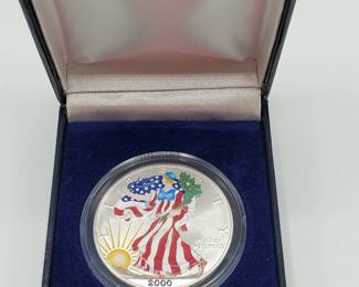 2000 Silver American Eagle - Colorized, in Gift Box
