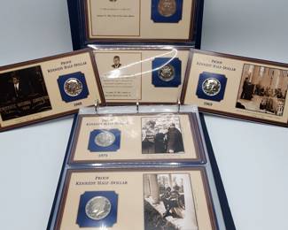 27 Kennedy Half Dollars--21 Proof Coins (2-40%) from 1968 & 6 Uncirculated Coins in Capsules
