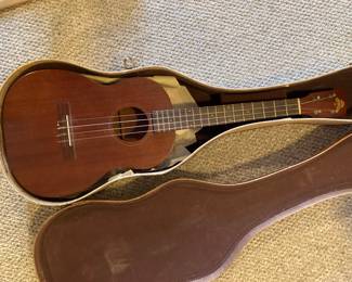 Old acoustic bass guitar