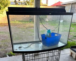 Large 48 gallon  glass aquarium with light.