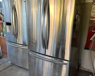 2 stainless steel refrigerator/freezers.
$ 350- LG
$300-Kenmore Elite