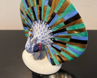 Herend Peacock Figurine 