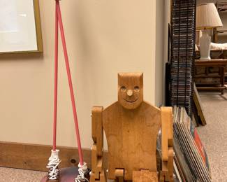 Wood Carved Antique Male Articulated Jointed Male Doll Figure 