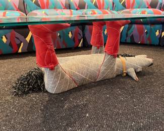 Downward Dog Glass Table