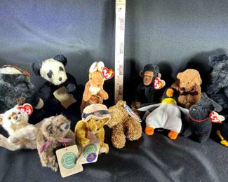 Collection of Soft Toys Includes Boyds Bears
