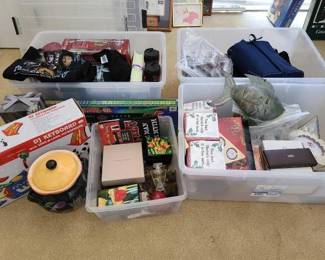 #9544 • 4 Totes of MegaBrite Flashlights, Candle Holders, Home Decor and More
