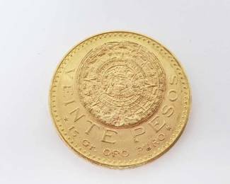 #500 • 1918 20 Pesos .900 Gold Coin, 16.6g
