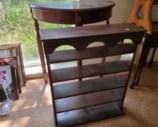 #12644 • Wooden Table and Shelving
