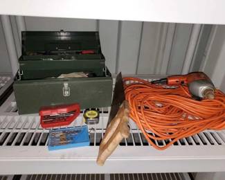 #8033 • Extention Cord, Saw, Measuring Tape, Drill Bits, Tool Box, and More!
