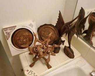 #2272 • Wooden Sculptures and Collector Plates
