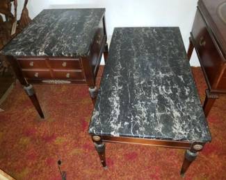 #13012 • Marble Coffee Table With Matching End Table

