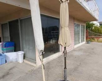 #11042 • 2 Outdoor Sun Umbrellas
