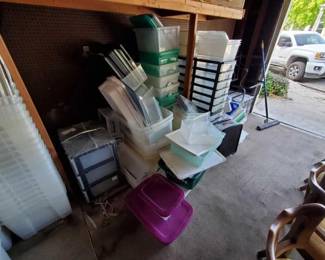 #2900 • One New Plastic Chest, Assorted Plastic Toets and plastic Chests
