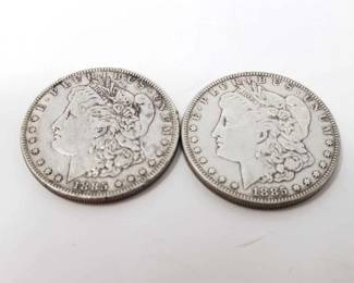#192 • 2 1885 Morgan Silver Dollars
