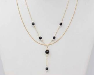 #666 • 2 14k Gold Necklaces, 5.6g
