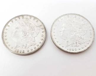 #184 • 2 1896 Morgan Silver Dollars
