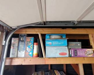 #2248 • 3 thermoses, picture frames, Corning Ware Casserole Dish, Homedics Back Pleaser, and more
