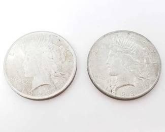 #252 • 2 1923 Silver Peace Dollars
