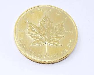 #100 • 1 Oz Canadian Maple Leaf .9999 1984 Gold Coin
