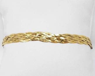 #556 • 14k Gold Woven Bracelet, 4.5g
