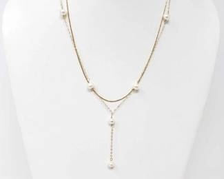 #667 • 2 14k Gold Necklaces, 5.7g
