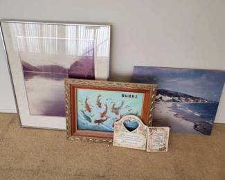 #11507 • 3 Pieces Of Framed Art Work, 2 Wall Decorations
