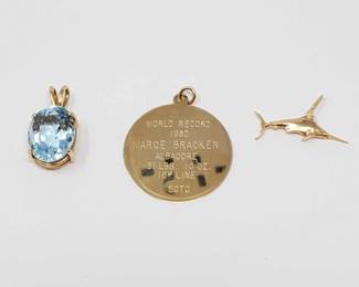 #563 • 3 14k Gold Pendants, 5.5g
