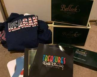 #10558 • Beleek China Mantel Clocks, Mouse Pads, TShirts (XL) and More
