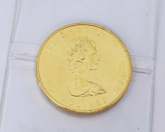#526 • .999 1984 Gold Elizabeth ll Canada Maple Leaf Coin, 1oz
