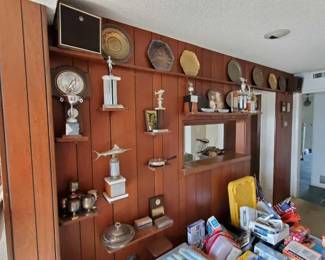 #2208 • Assorted Awards and two Hitachi Speakers
