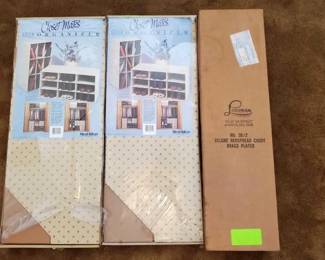 #8010 • 2 New In Box Shoe and Accessory Organizer, and Brand New In Box Bedspread Caddy Brass Plated
