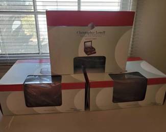 #8600 • 3 Brand New In Box, Christopher Lowell Wood Valet
