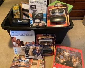 #9540 • Bush bell Binoculars, Sunglasses, Wine Pitcher, Puzzle, Blank Cards and More
