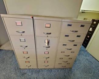 #2912 • 3 File Cabinets
