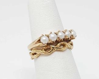 #674 • 2 14k Gold Rings, 4.5g

