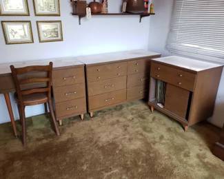 #13074 • Bedroom Set- Includes Desk, Dresser, Nighstand, And Chair
