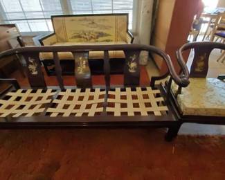 #13542 • Vintage Couch and Accent Chair
