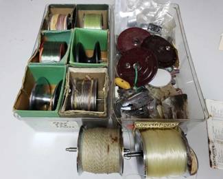 #2342 • 6 Spools for Penn 349 and 2 Other Spools with Conventional Reel Parts

