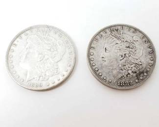 #214 • 1882-O And 1889 Morgan Silver Dollar
