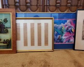 #13010 • 5 Pieces Of Framed Artwork
