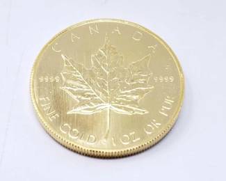 #144 • 1 Oz Canadian Maple Leaf .9999 Gold Coin
